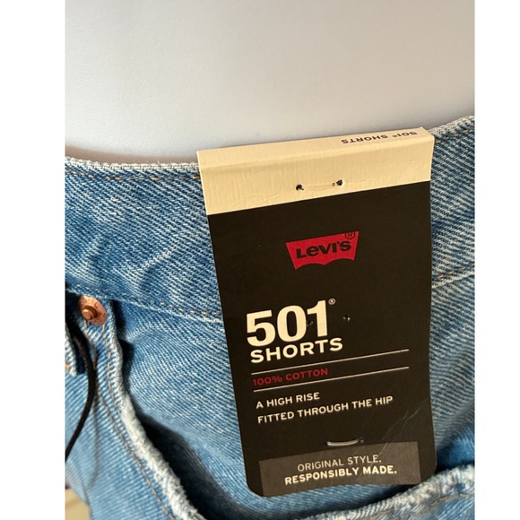 Levi's 501 Distressed Denim Shorts - Picture 8 of 13
